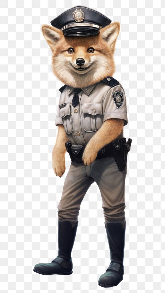 PNG Uniform mammal adult fox. AI generated Image by rawpixel.