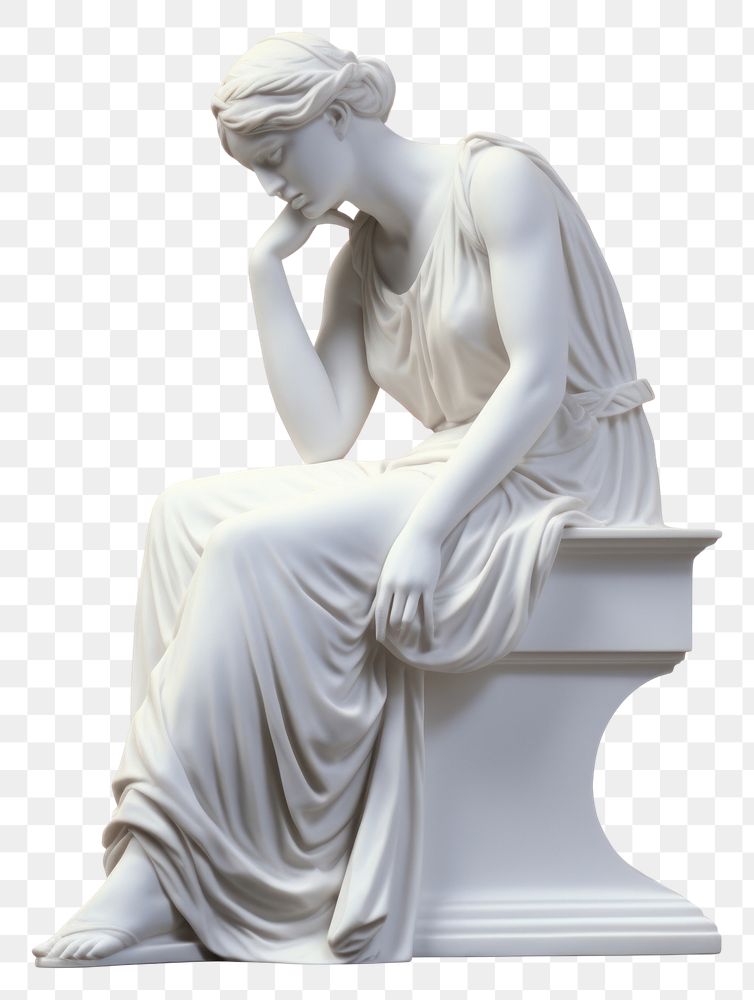 PNG A Greek sculpture statue white art