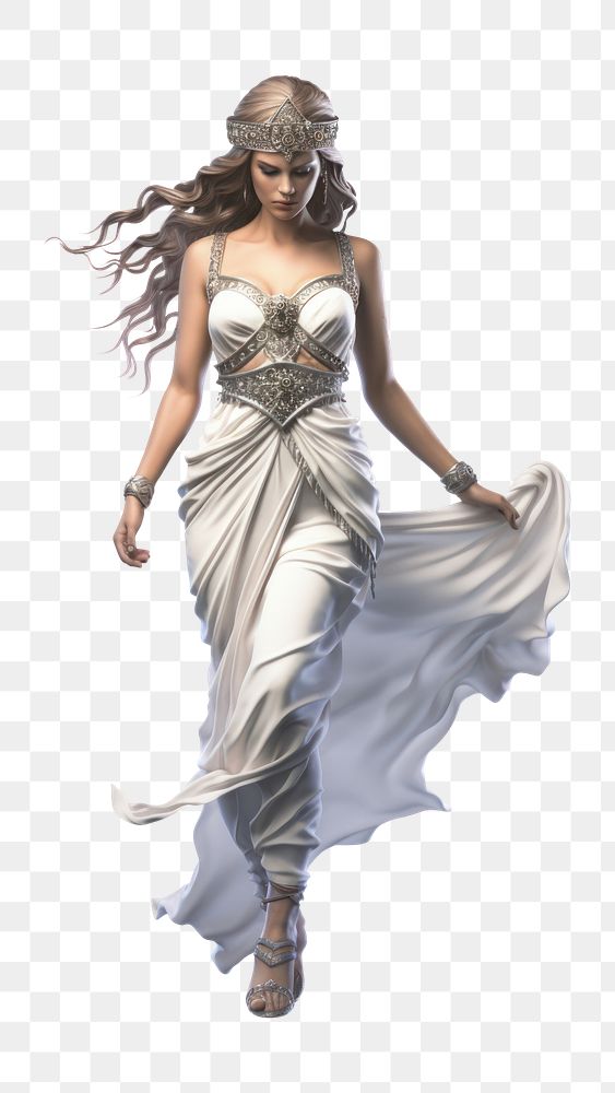 PNG Ancient greek goddess Artemis fashion fantasy dancing