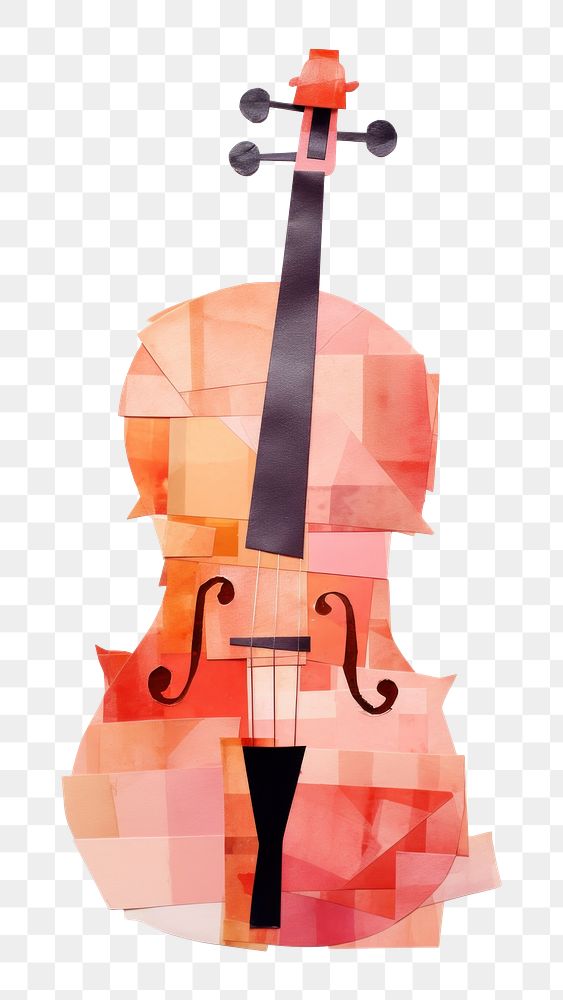PNG Violin cello paper art. AI generated Image by rawpixel.