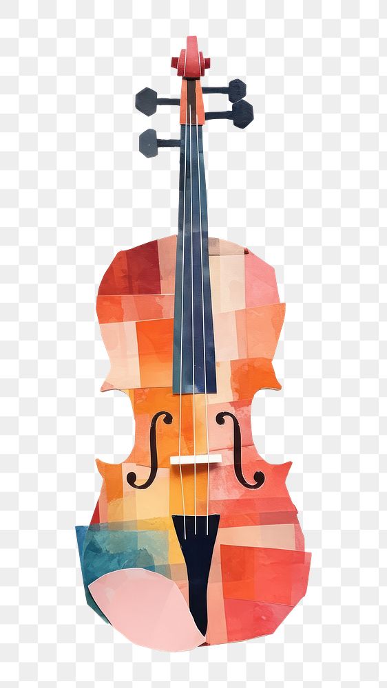 PNG Violin cello paper art