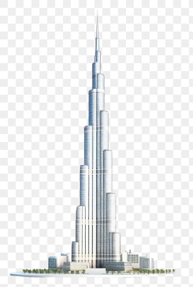 PNG  Burj Khalifa architecture skyscraper building