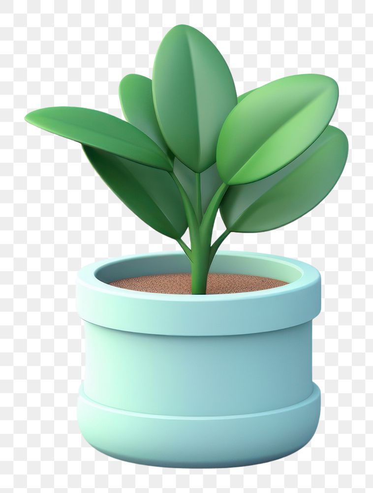 PNG Indoor mini plant vase leaf white background. AI generated Image by rawpixel.