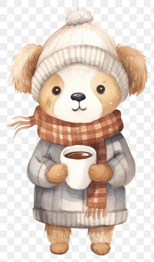 PNG Cup cartoon winter cute. AI generated Image by rawpixel.