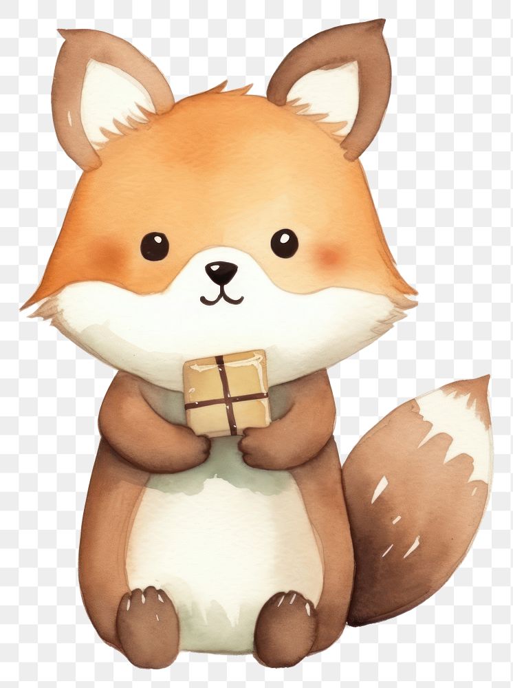 PNG Cute fox animal cartoon mammal. AI generated Image by rawpixel.