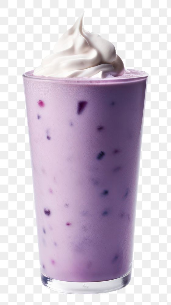 PNG  Blueberry Milkshake milkshake smoothie dessert. AI generated Image by rawpixel.
