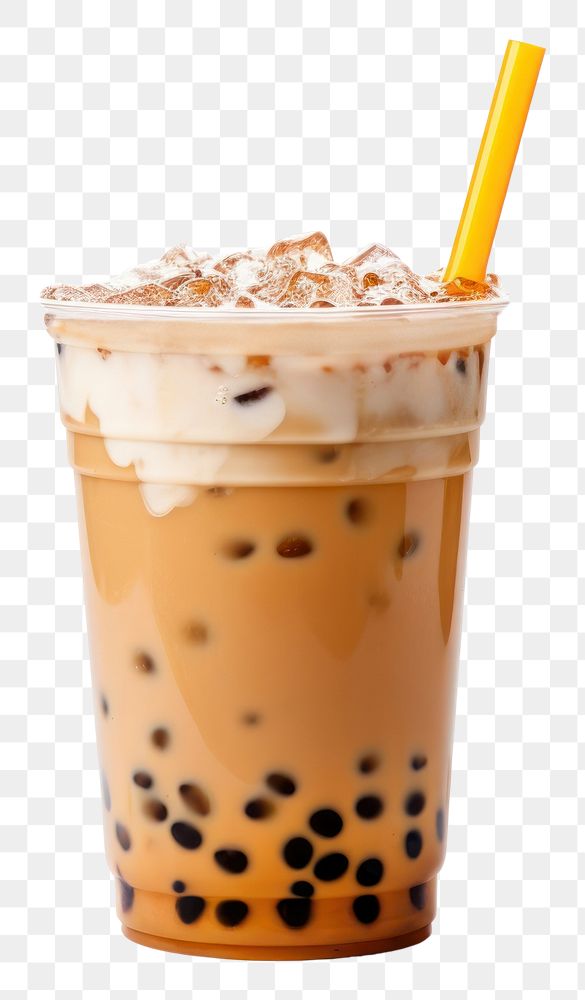 PNG  Bubble tea drink white background refreshment