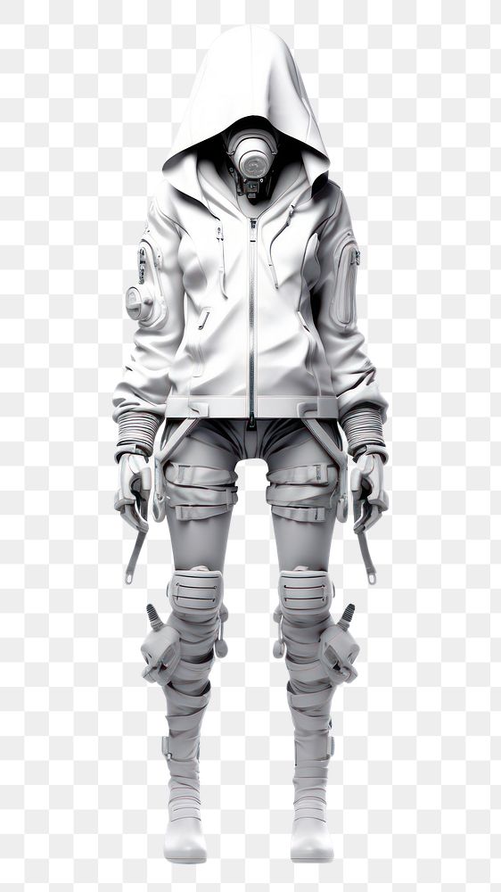PNG Cyberpunk hood sweatshirt standing. AI generated Image by rawpixel.