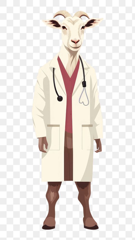PNG Doctor stethoscope portrait standing. AI generated Image by rawpixel.