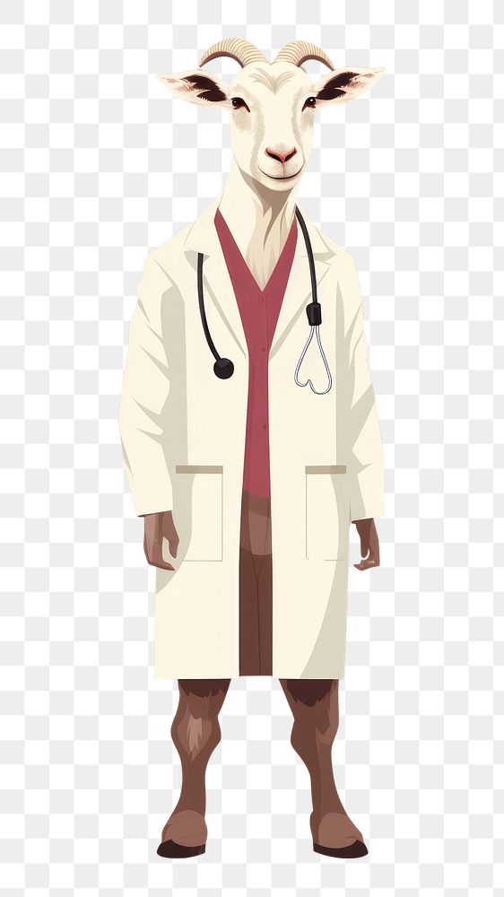 PNG Doctor stethoscope portrait standing. 