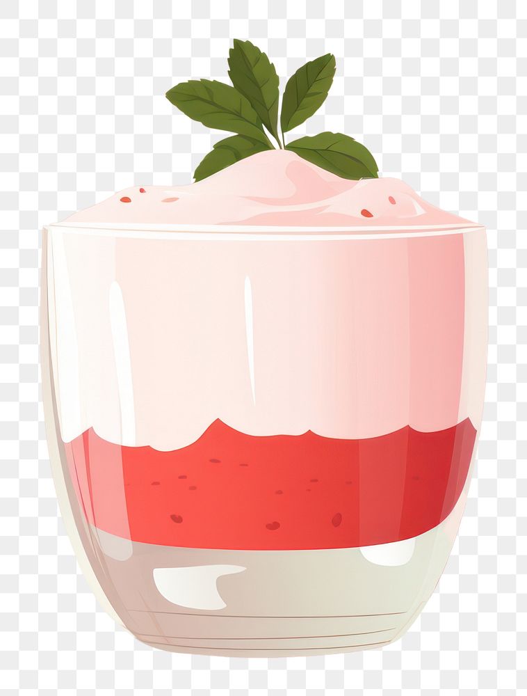 PNG Strawberry panna cotta strawberry dessert fruit. AI generated Image by rawpixel.
