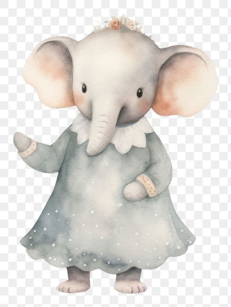 PNG 2 Elephants cute character rat white background togetherness. AI generated Image by rawpixel.