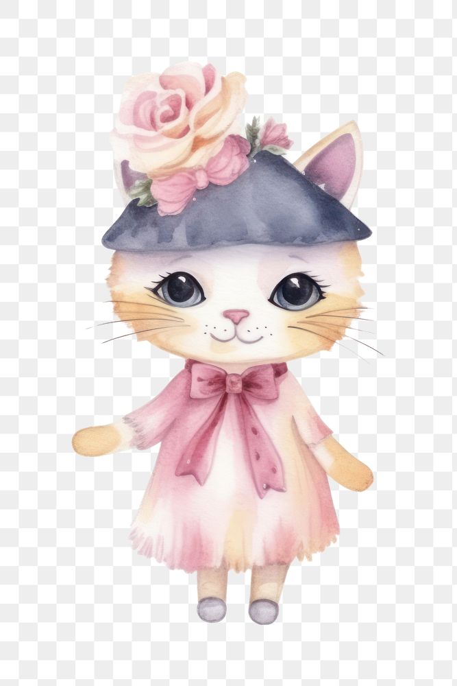 PNG Cute cat fashion mammal book toy. AI generated Image by rawpixel.