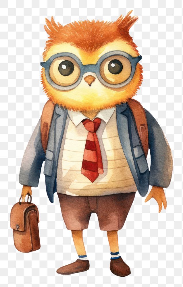 PNG Owl teacher toy white background representation. 