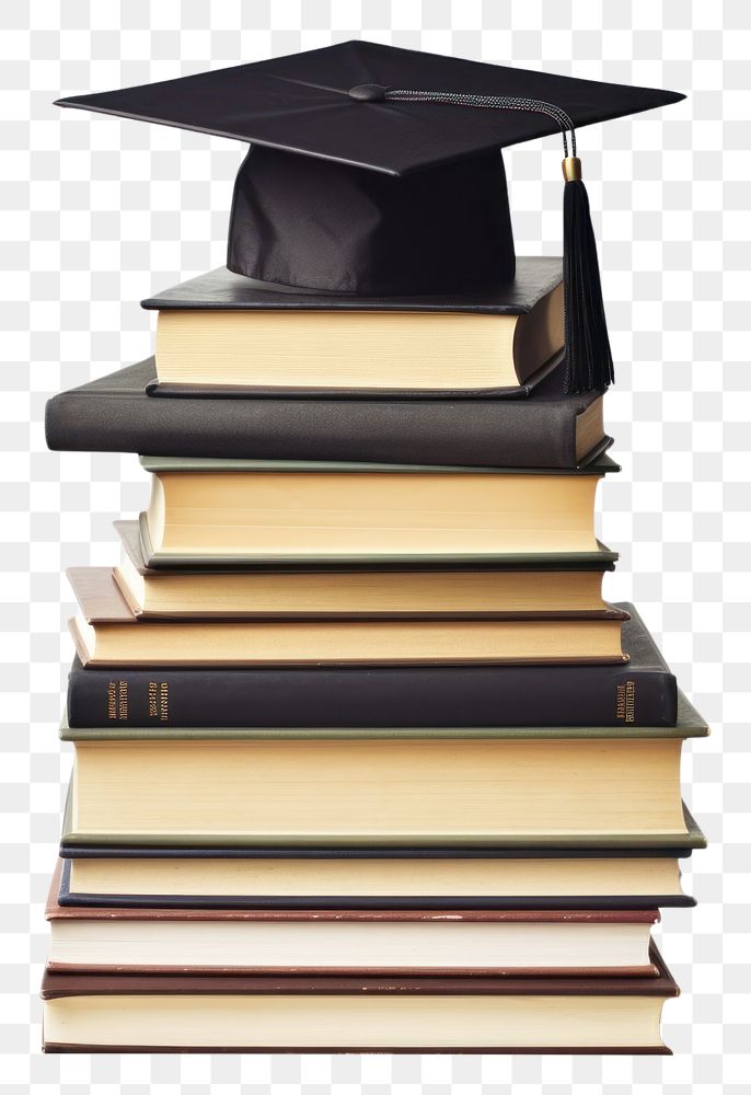 PNG Stacked books graduation publication  