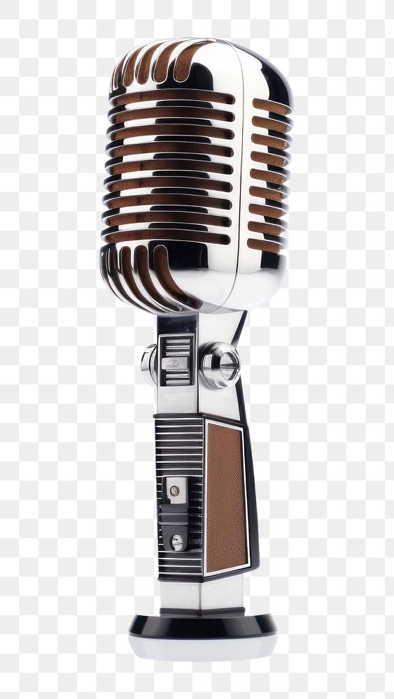 PNG Vintage mic microphone white background technology. AI generated Image by rawpixel.