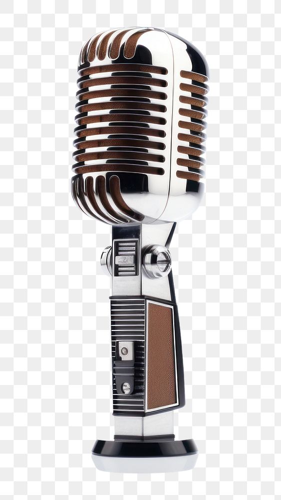 PNG Vintage mic microphone white background technology. 