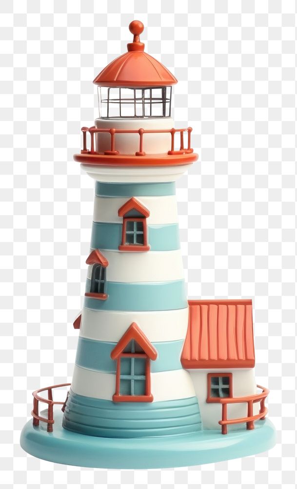 PNG Old lighthouse toy architecture building outdoors. 