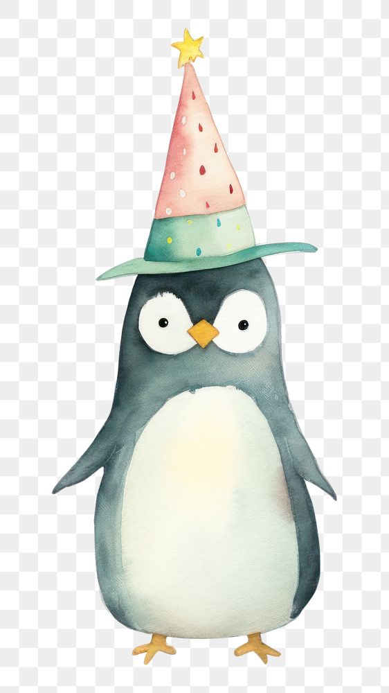 PNG Penguin animal bird hat. AI generated Image by rawpixel.