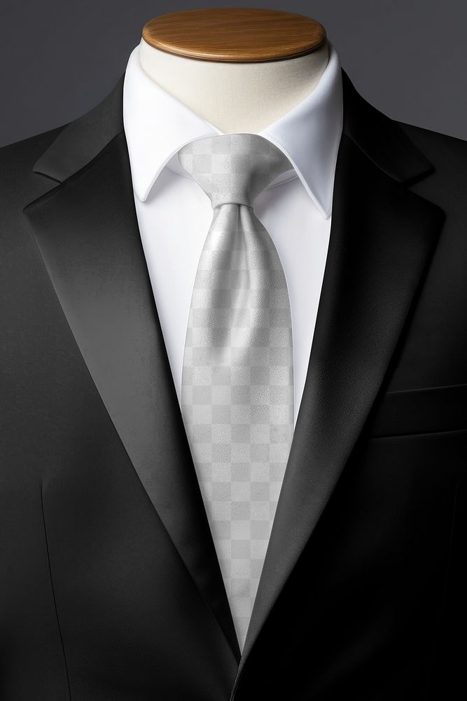 Men's suit and tie png mockup, transparent apparel