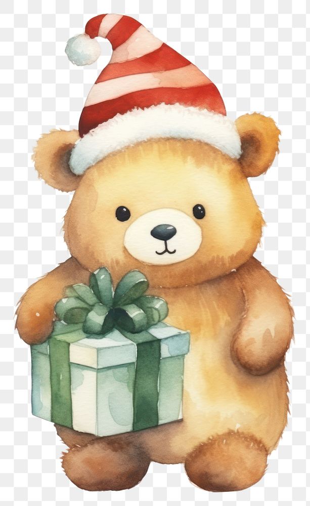 PNG Bear christmas cartoon cute. 