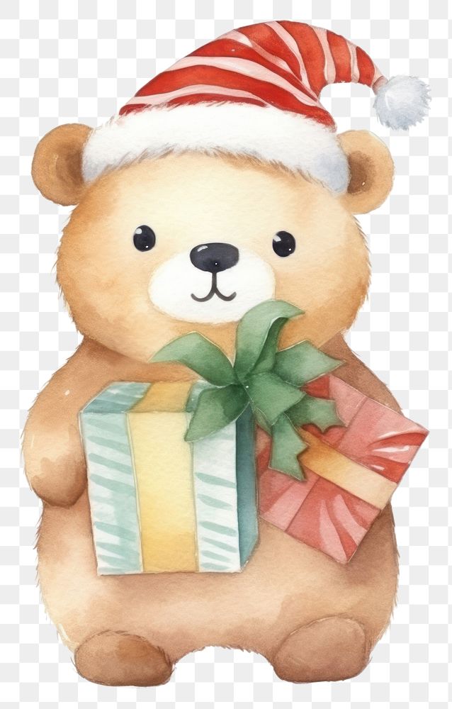PNG Bear christmas cartoon cute. AI generated Image by rawpixel.