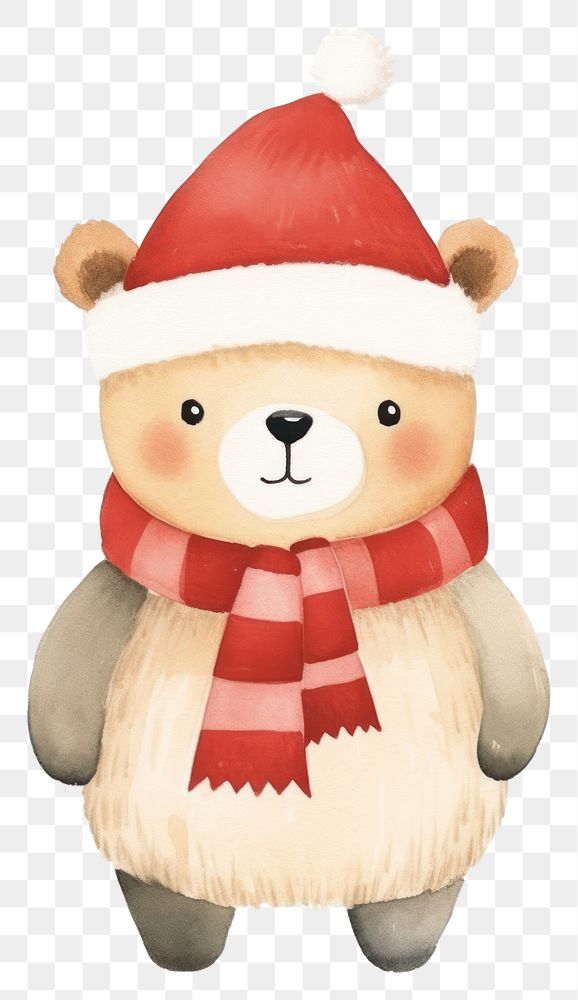 PNG Bear christmas snowman cartoon. AI generated Image by rawpixel.