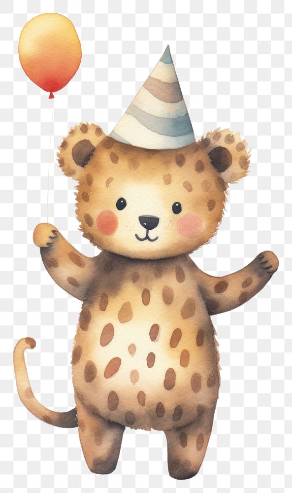 PNG Leopard dancing balloon cartoon mammal. AI generated Image by rawpixel.