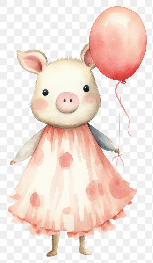 PNG Pig animal balloon cartoon. AI generated Image by rawpixel.