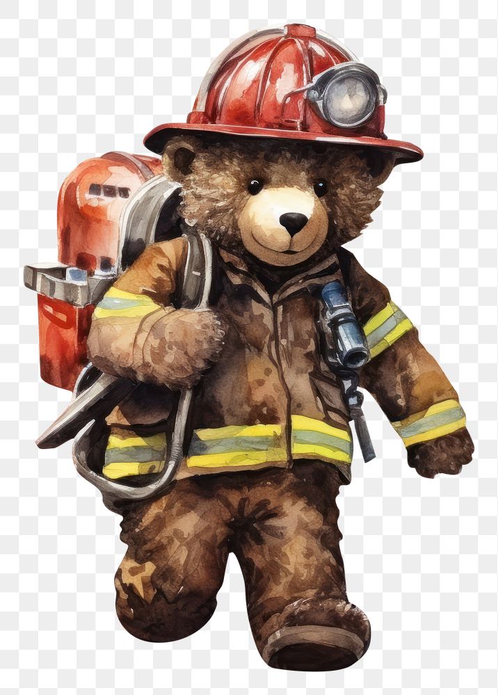 PNG Bear firefighter helmet representation. 