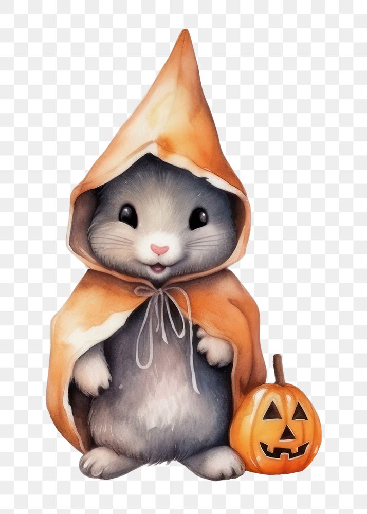 PNG Cute rabbit halloween animal figurine mammal. AI generated Image by rawpixel.