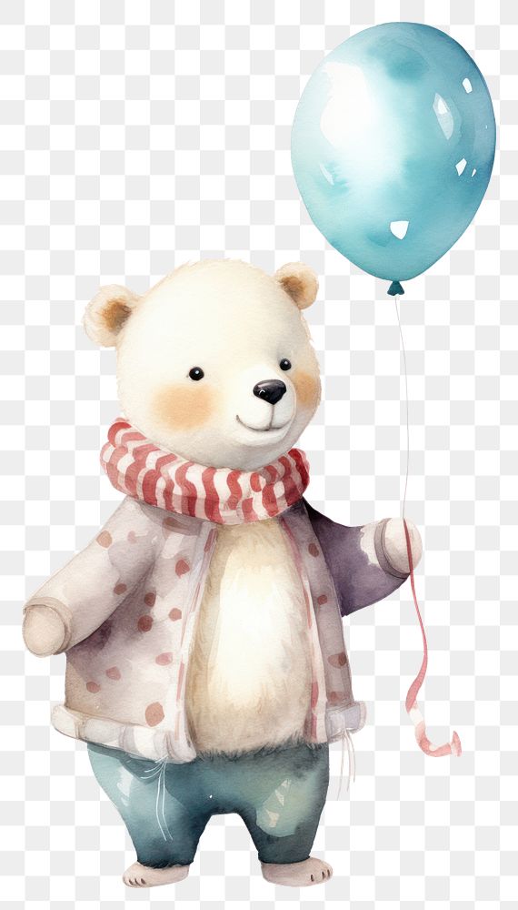 PNG Polar Bear balloon cute bear. 