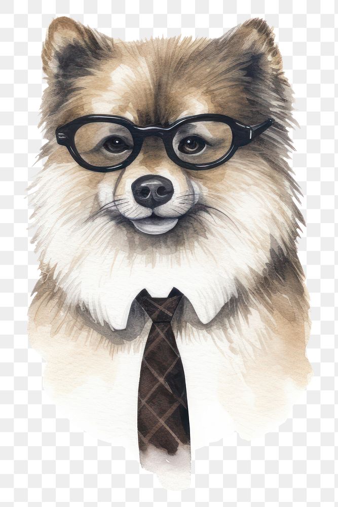 PNG Animal dog portrait glasses. AI generated Image by rawpixel.