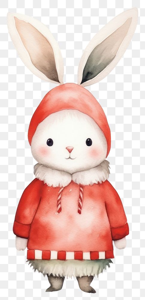 PNG Rabbit costum santa animal cartoon mammal. AI generated Image by rawpixel.