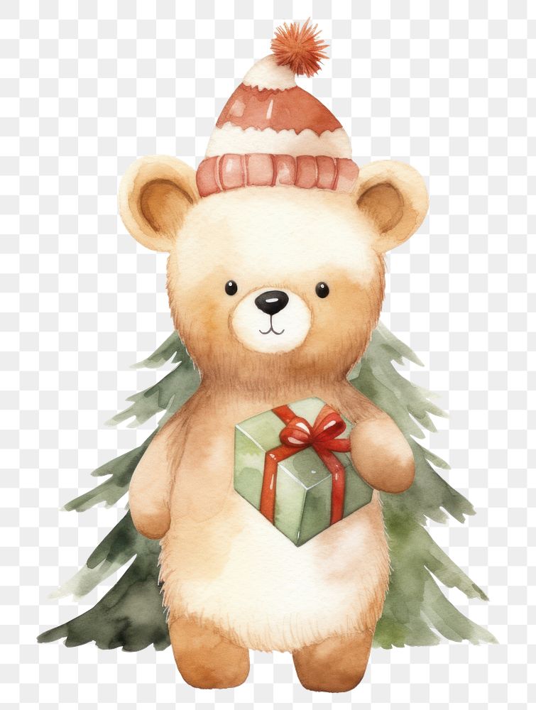 PNG Teddy bear costum christmas cartoon mammal animal. 