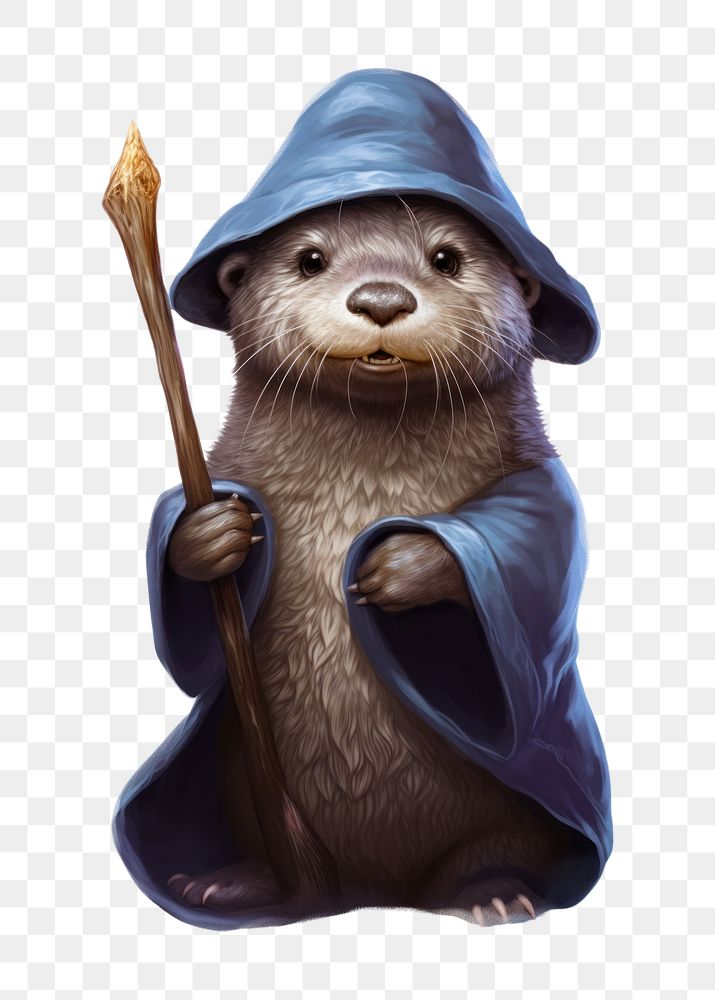 PNG Otter witch drawing mammal animal. 