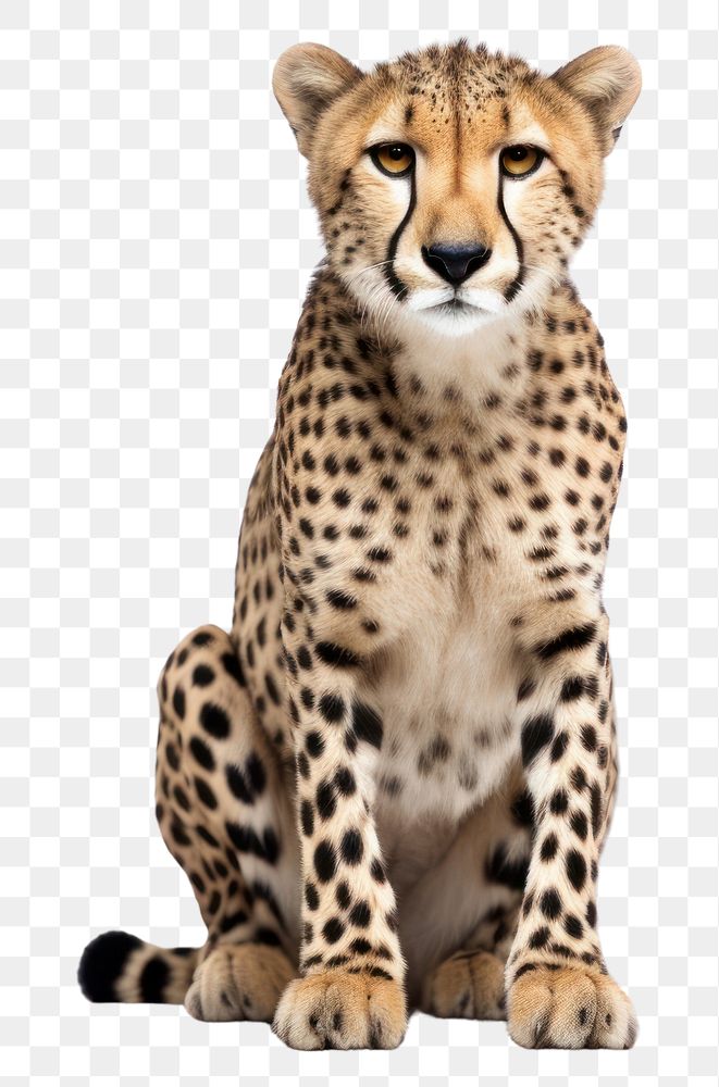 PNG  Wildlife cheetah animal mammal. AI generated Image by rawpixel.