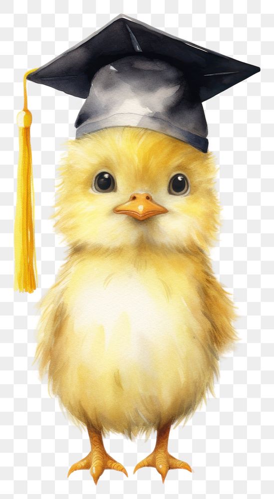PNG Baby chick graduation animal bird. AI generated Image by rawpixel.