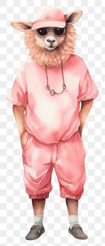 PNG Lamb characters costume adult pink. 