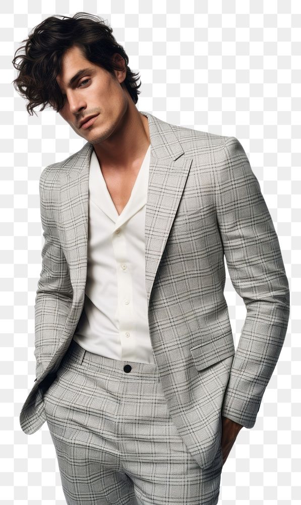 PNG Blazer tuxedo outerwear hairstyle. AI generated Image by rawpixel.