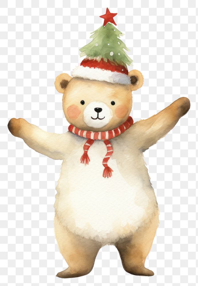 PNG Christmas bear snowman cartoon toy