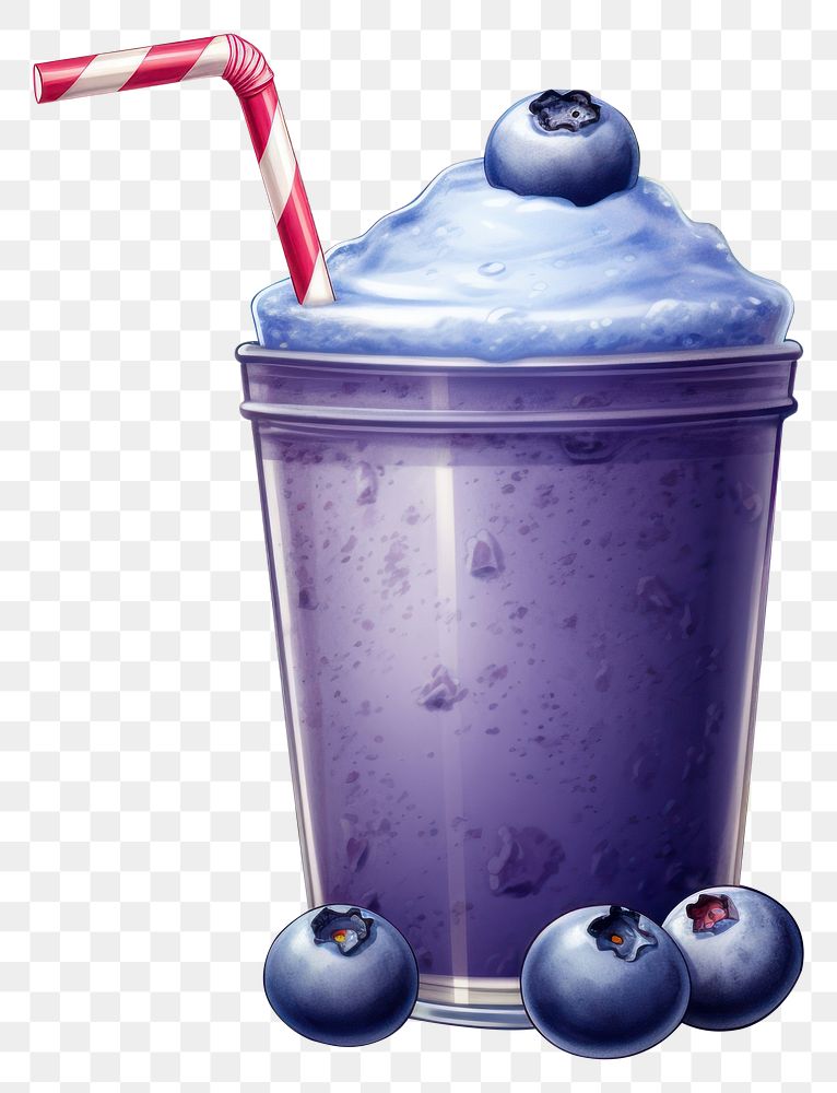 PNG  Smoothie blueberry fruit drink plant. AI generated Image by rawpixel.