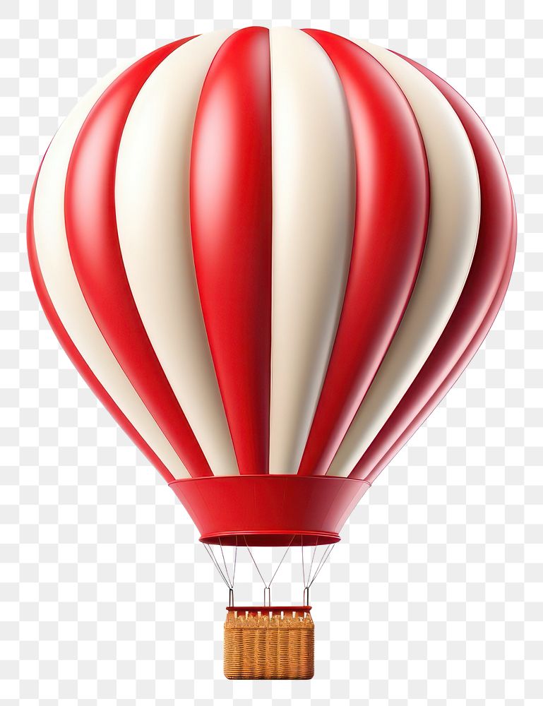 PNG Hot air balloon aircraft vehicle white background. AI generated Image by rawpixel.