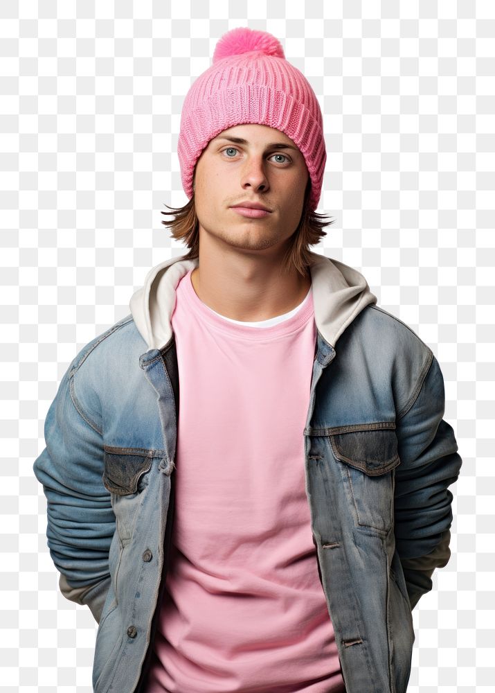 PNG Colorful sweater beanie sweatshirt pink. AI generated Image by rawpixel.