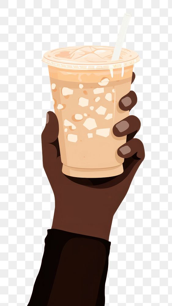 PNG Hand holding milk tea drink adult cup. AI generated Image by rawpixel.