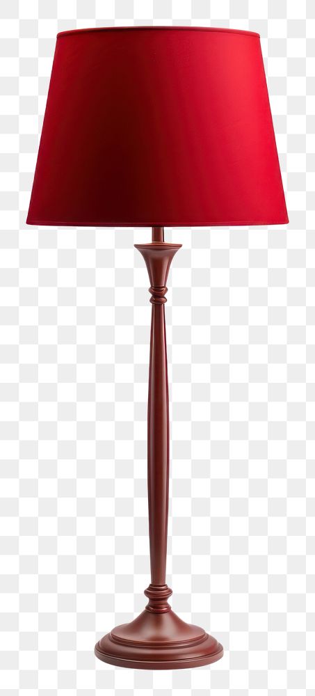 PNG Redfloorlamp lampshade white background electricity. AI generated Image by rawpixel.