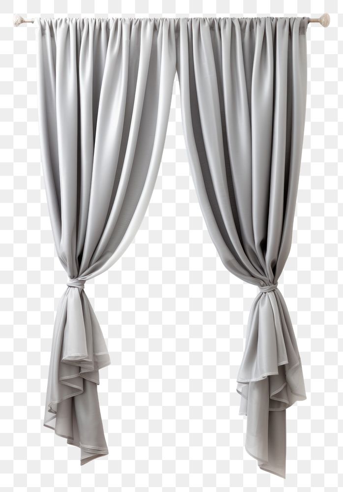 PNG White grey short curtains white background architecture elegance