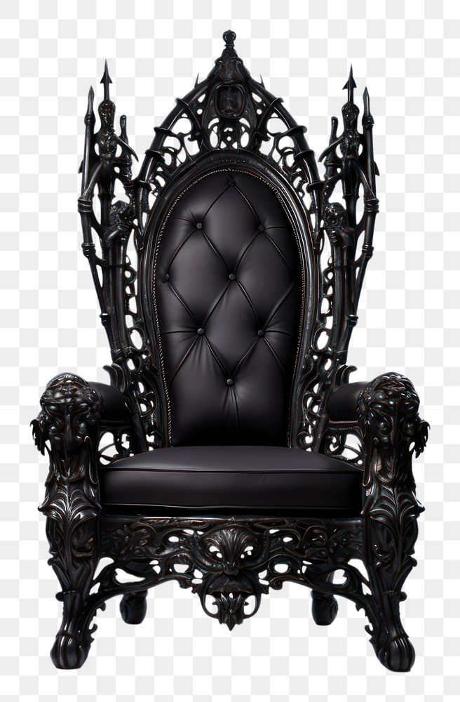PNG Gothic chair furniture throne