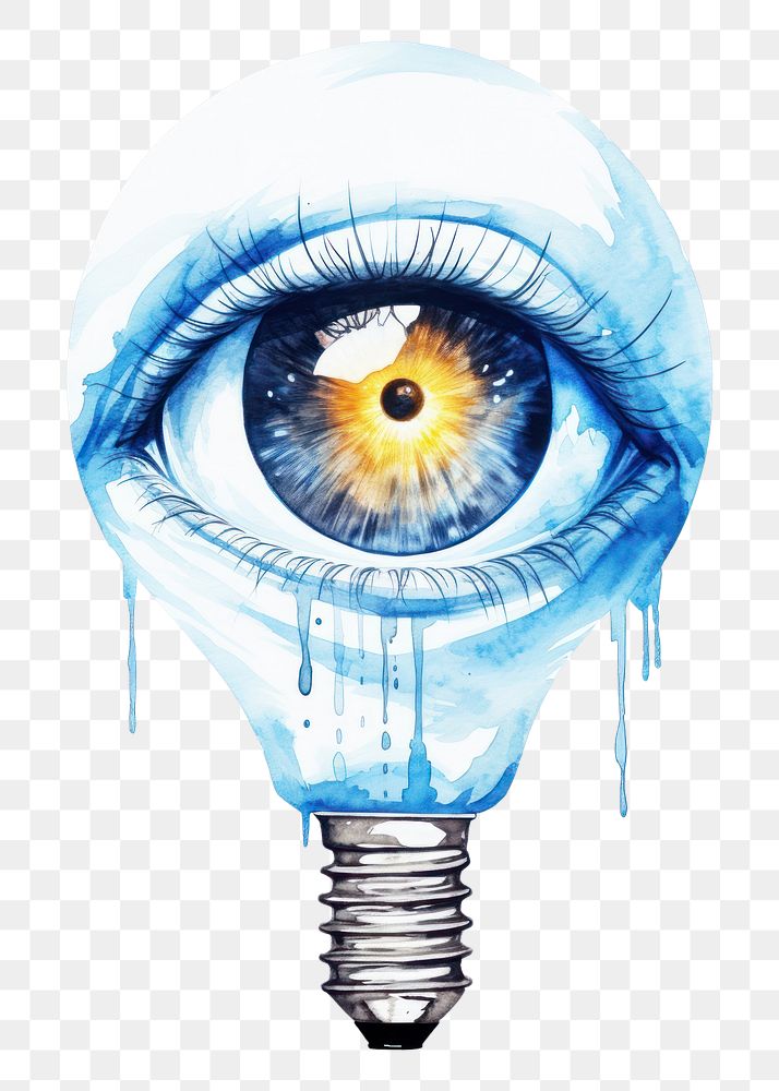 PNG Lightbulb eye light bulb eyeball. 