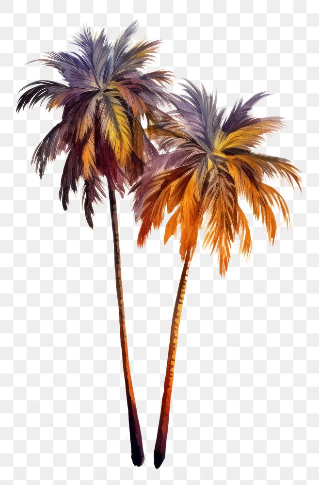 PNG Palm tree outdoors sunset nature. AI generated Image by rawpixel.